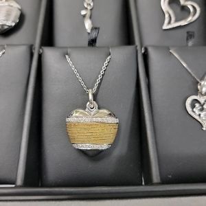 Heart necklace 14k white gold